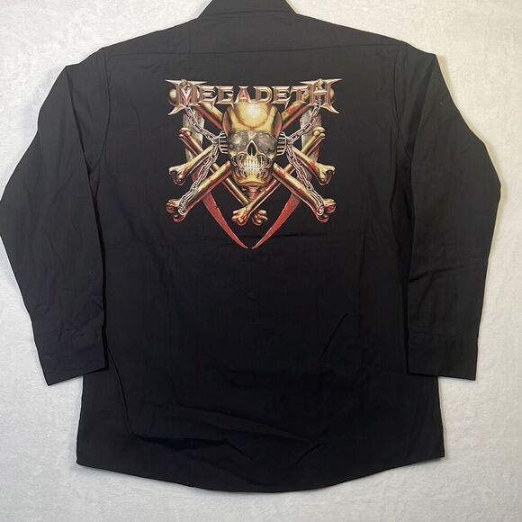 Megadeth vintage Dickies collab Button down concert release shirt NWT Men Medium - Picture 1 of 8